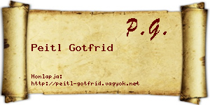 Peitl Gotfrid névjegykártya